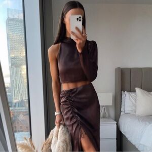 NWT! ZARA asymmetric crop top